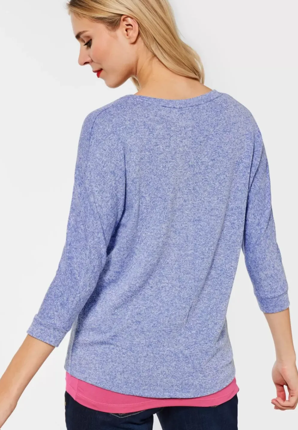 Shirt In Melange Optik