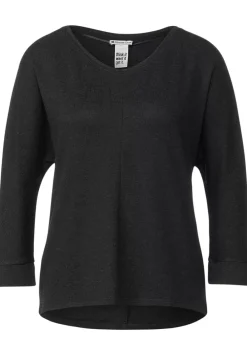 Shirt In Melange Optik