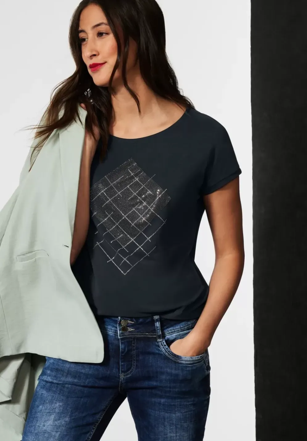 Shirt In Seidenoptik