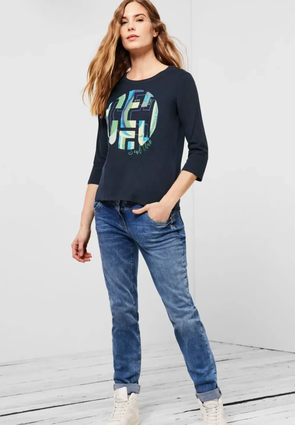 Shirt Mit 3/4 Armel