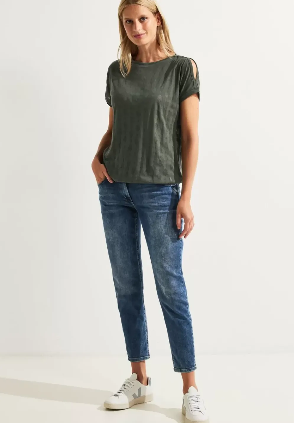 Shirt Mit Burn Out Print