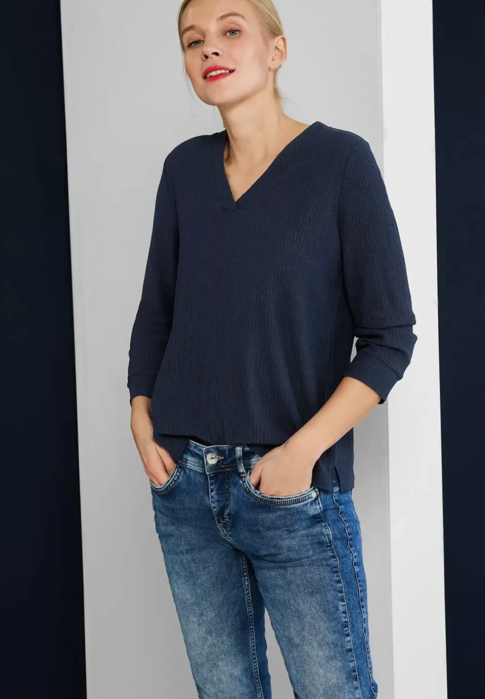 Shirt Mit Feiner Struktur