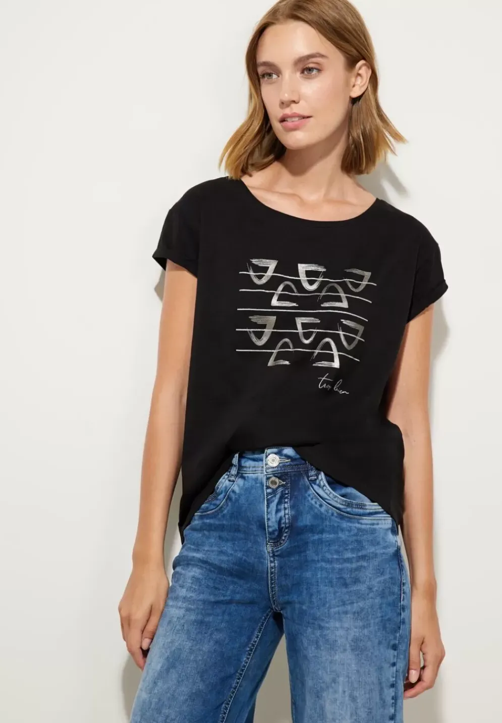 Shirt Mit Folienprint