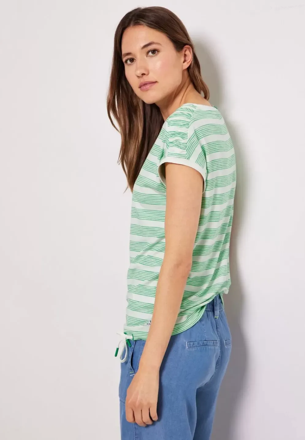 Shirt Mit Geraffter Schulter