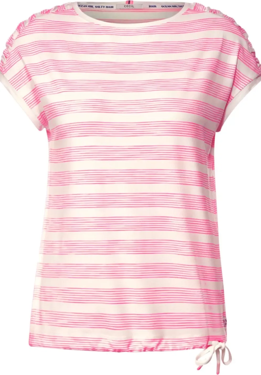 Shirt Mit Geraffter Schulter