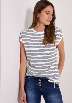 Shirt Mit Geraffter Schulter