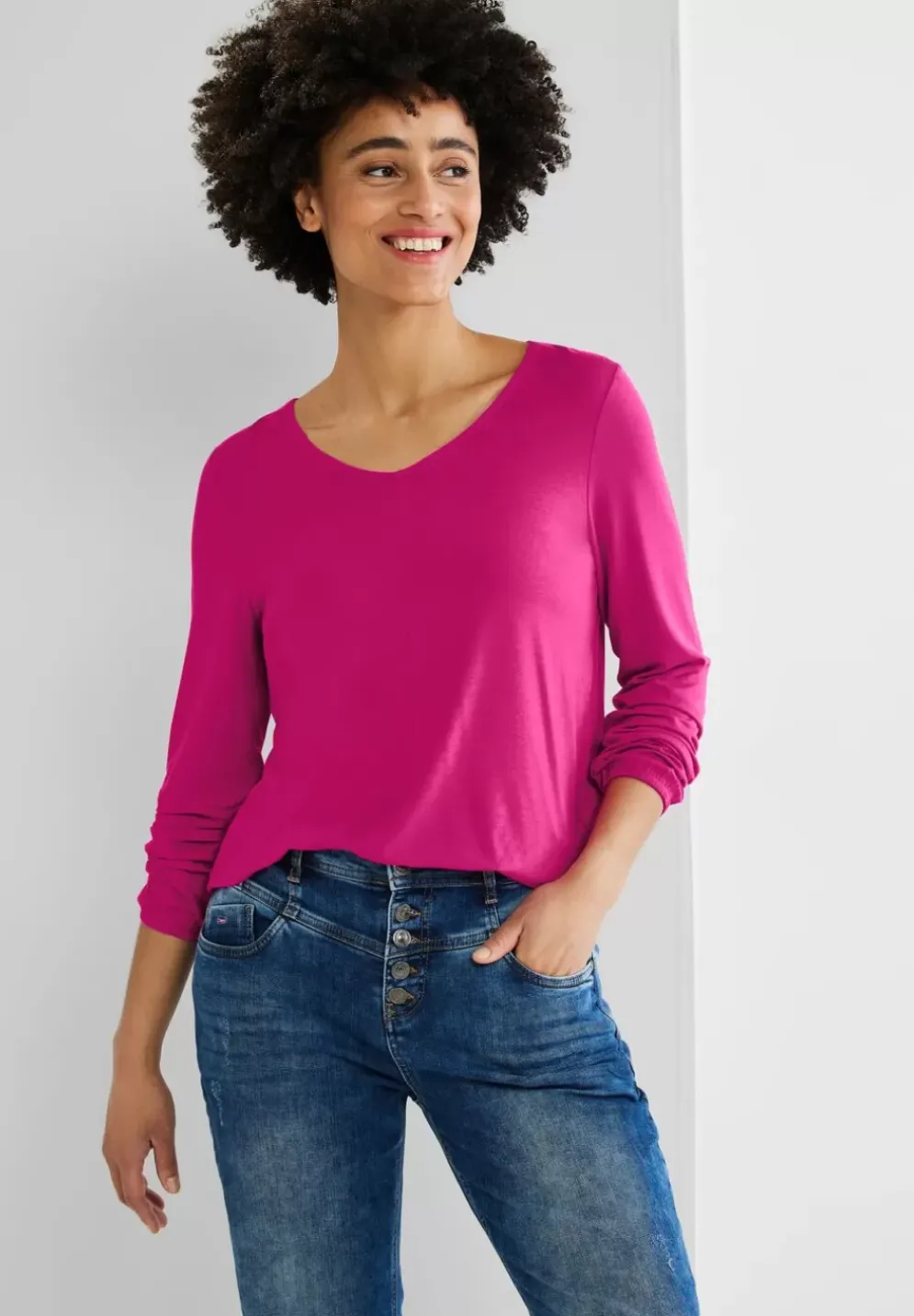 Shirt Mit Gummizug Im Saum
