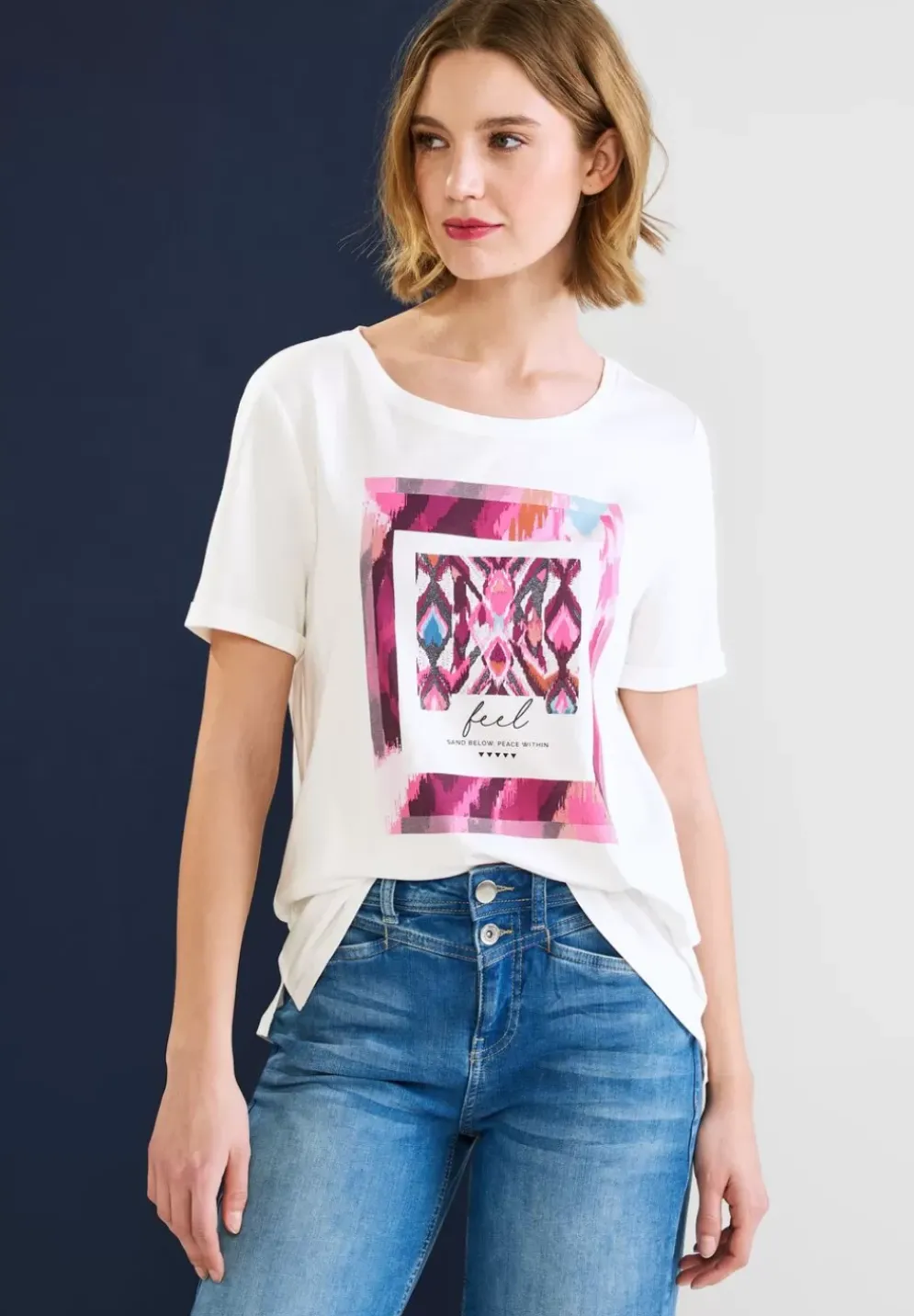 Shirt Mit Ikat-Partprint