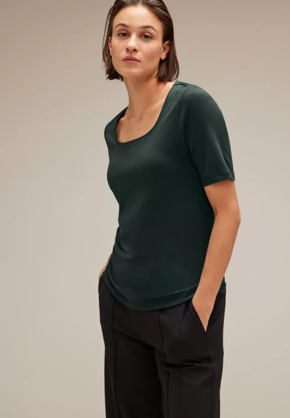 Shirt Mit Karree Ausschnitt