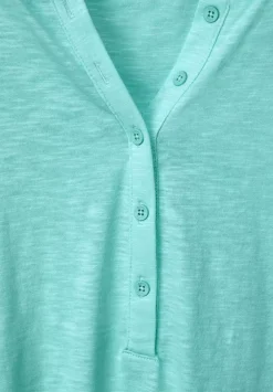 Shirt Mit Kurzer Knopfleiste