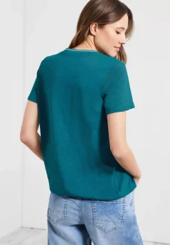Shirt Mit Kurzer Knopfleiste