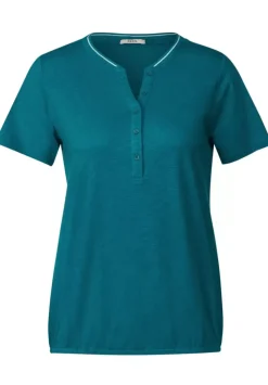 Shirt Mit Kurzer Knopfleiste
