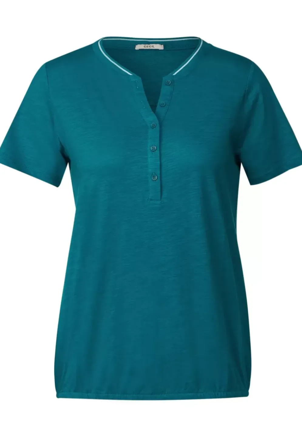 Shirt Mit Kurzer Knopfleiste