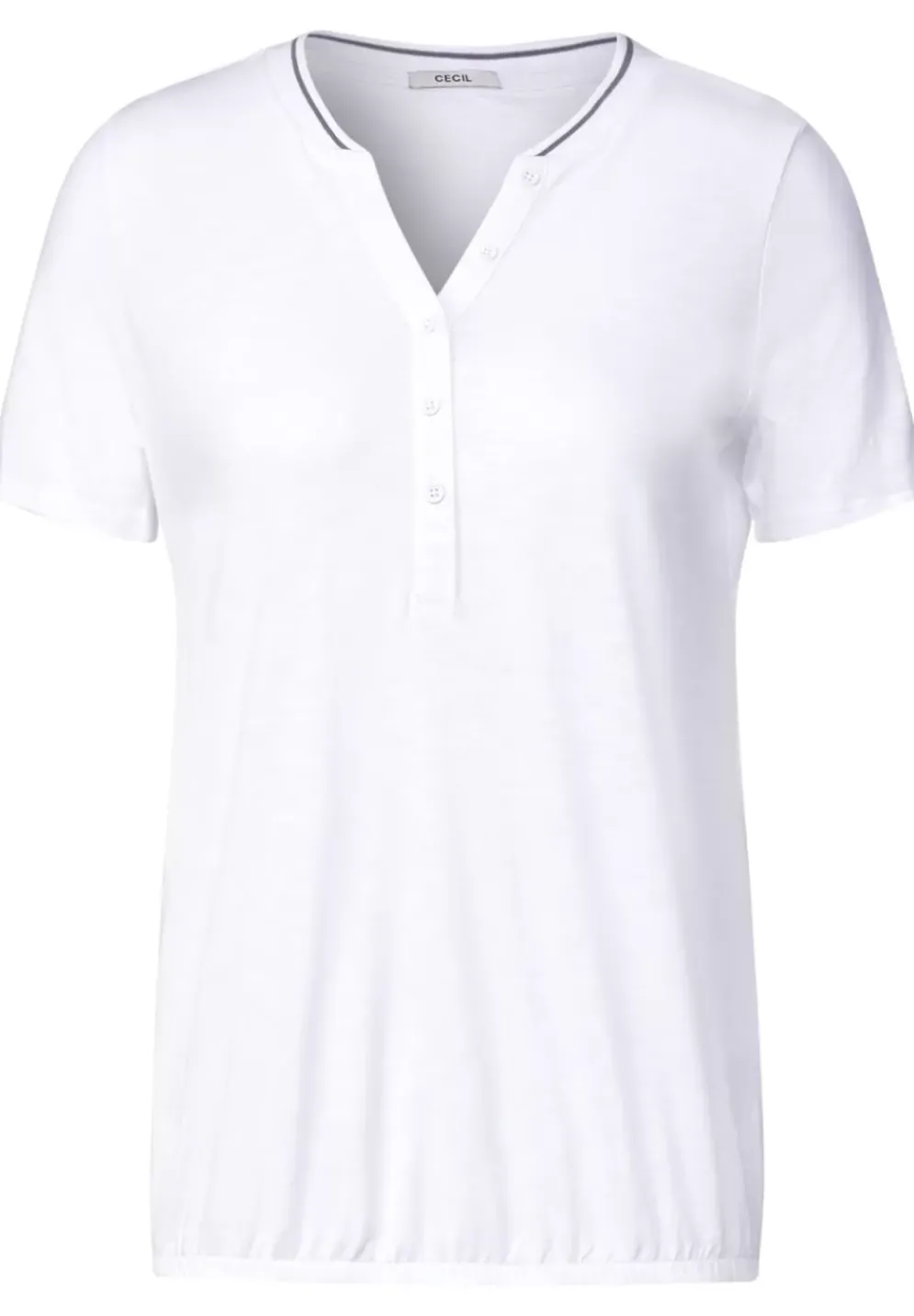 Shirt Mit Kurzer Knopfleiste