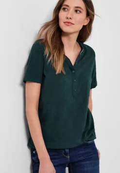 Shirt Mit Kurzer Knopfleiste