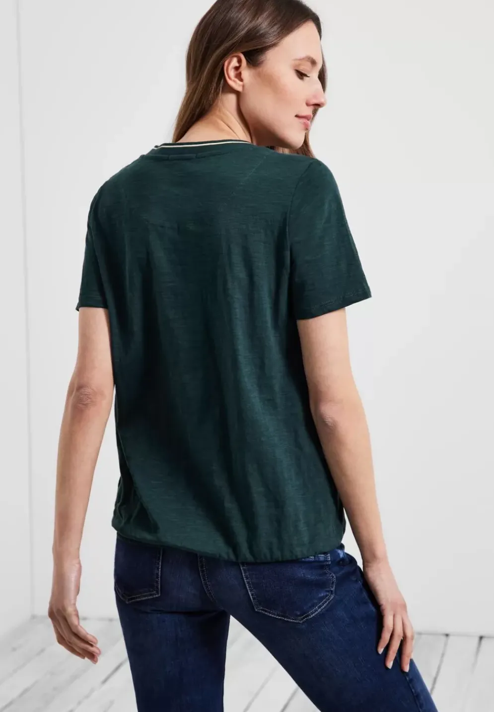 Shirt Mit Kurzer Knopfleiste
