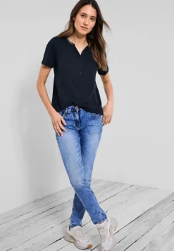 Shirt Mit Kurzer Knopfleiste