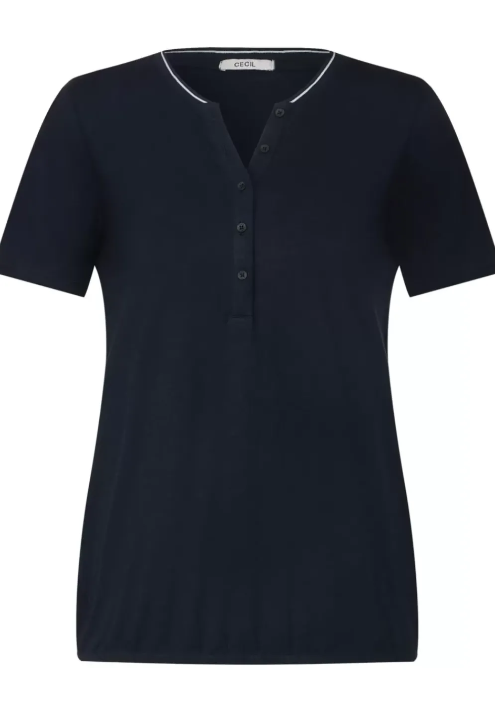 Shirt Mit Kurzer Knopfleiste