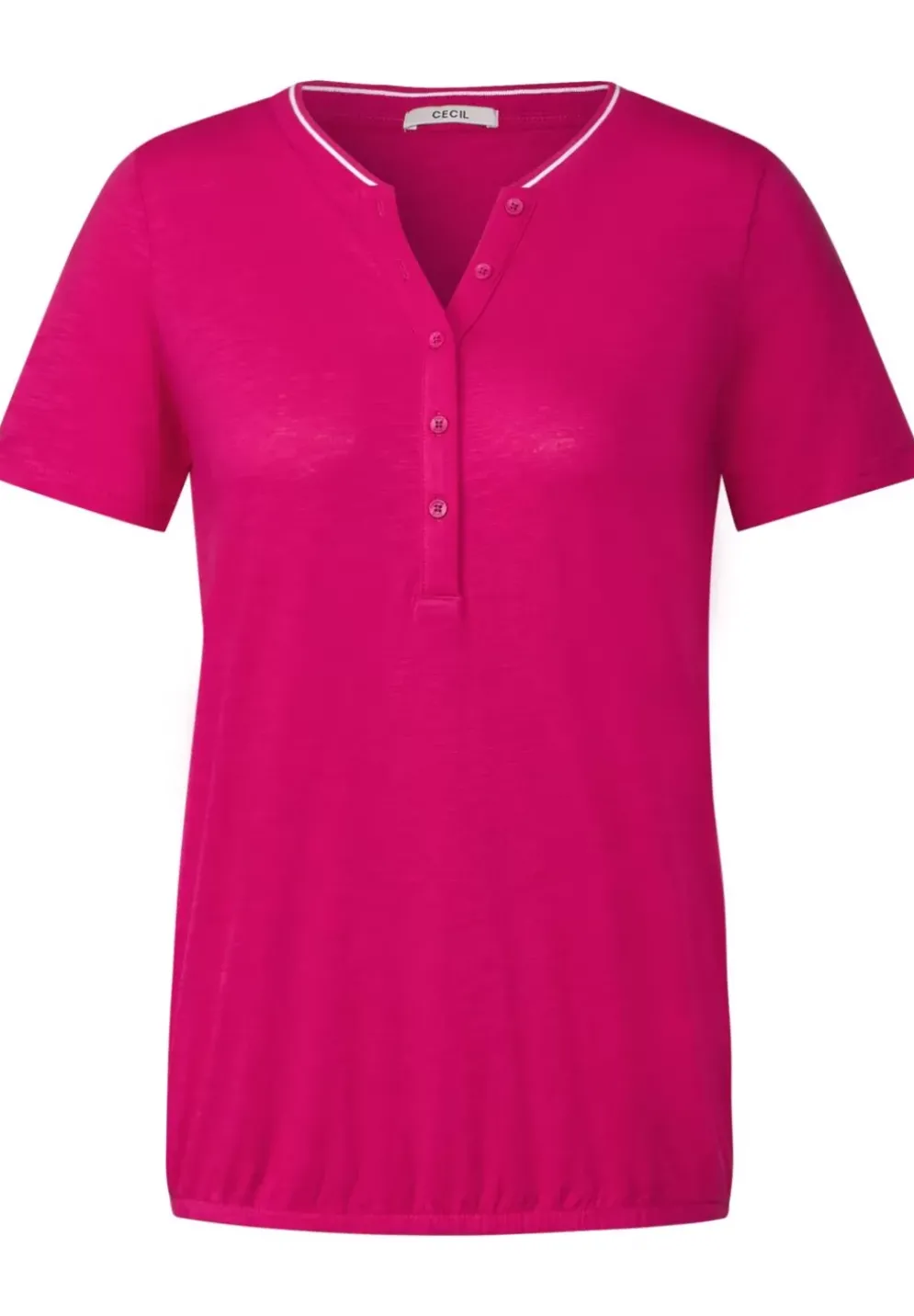 Shirt Mit Kurzer Knopfleiste