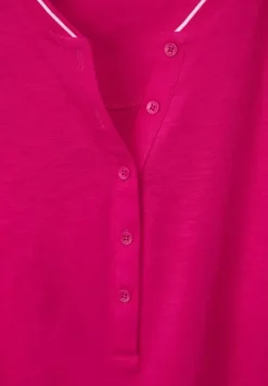 Shirt Mit Kurzer Knopfleiste
