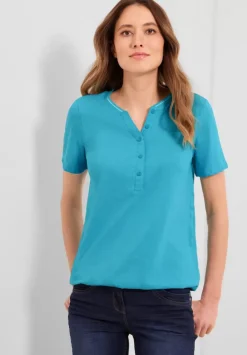 Shirt Mit Kurzer Knopfleiste