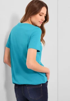 Shirt Mit Kurzer Knopfleiste