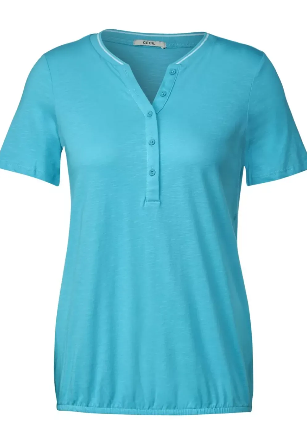 Shirt Mit Kurzer Knopfleiste