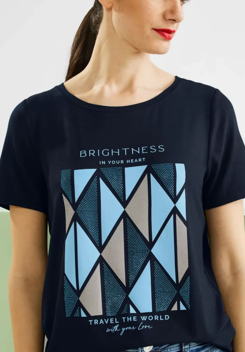 Shirt Mit Rhombus Partprint