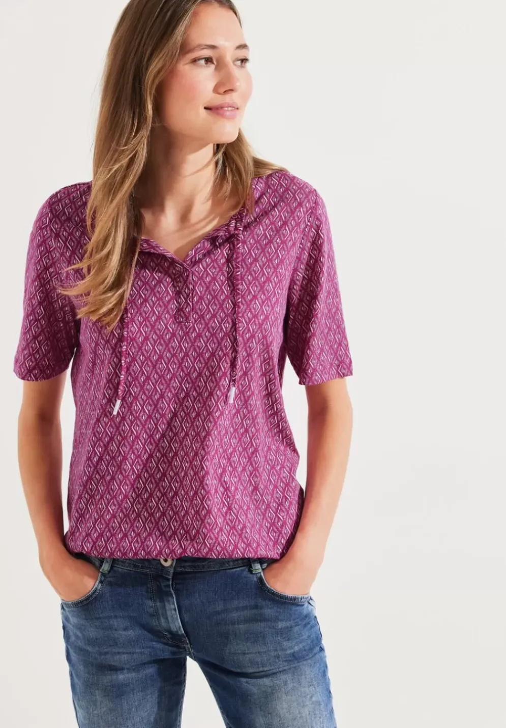 Shirt Mit Rhombus Print