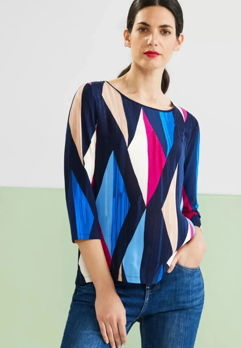 Shirt Mit Rhombus Print