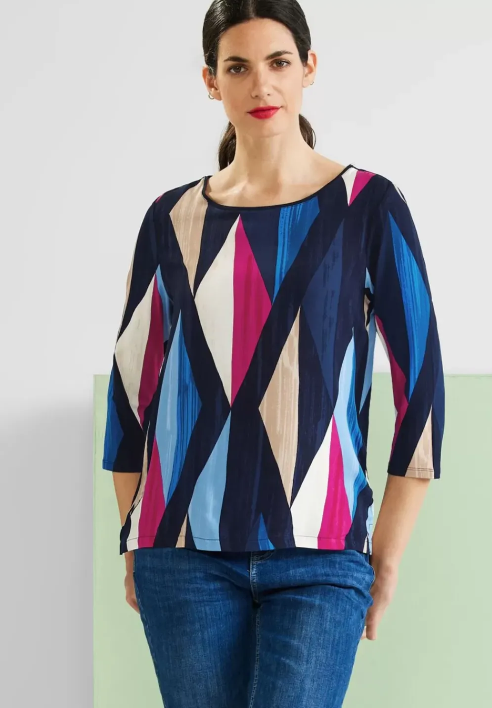 Shirt Mit Rhombus Print