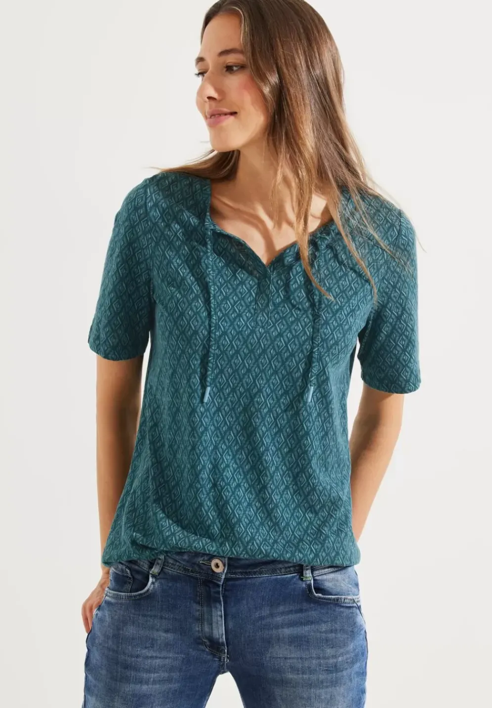 Shirt Mit Rhombus Print