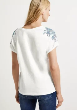 Shirt Mit Schulter Stickerei