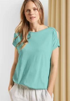 Shirt Mit Schulterschlitz