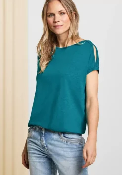 Shirt Mit Schulterschlitz