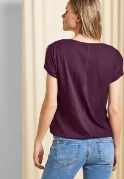 Shirt Mit Schulterschlitz