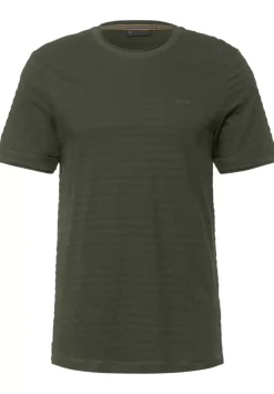 Shirt Mit Struktur Streifen