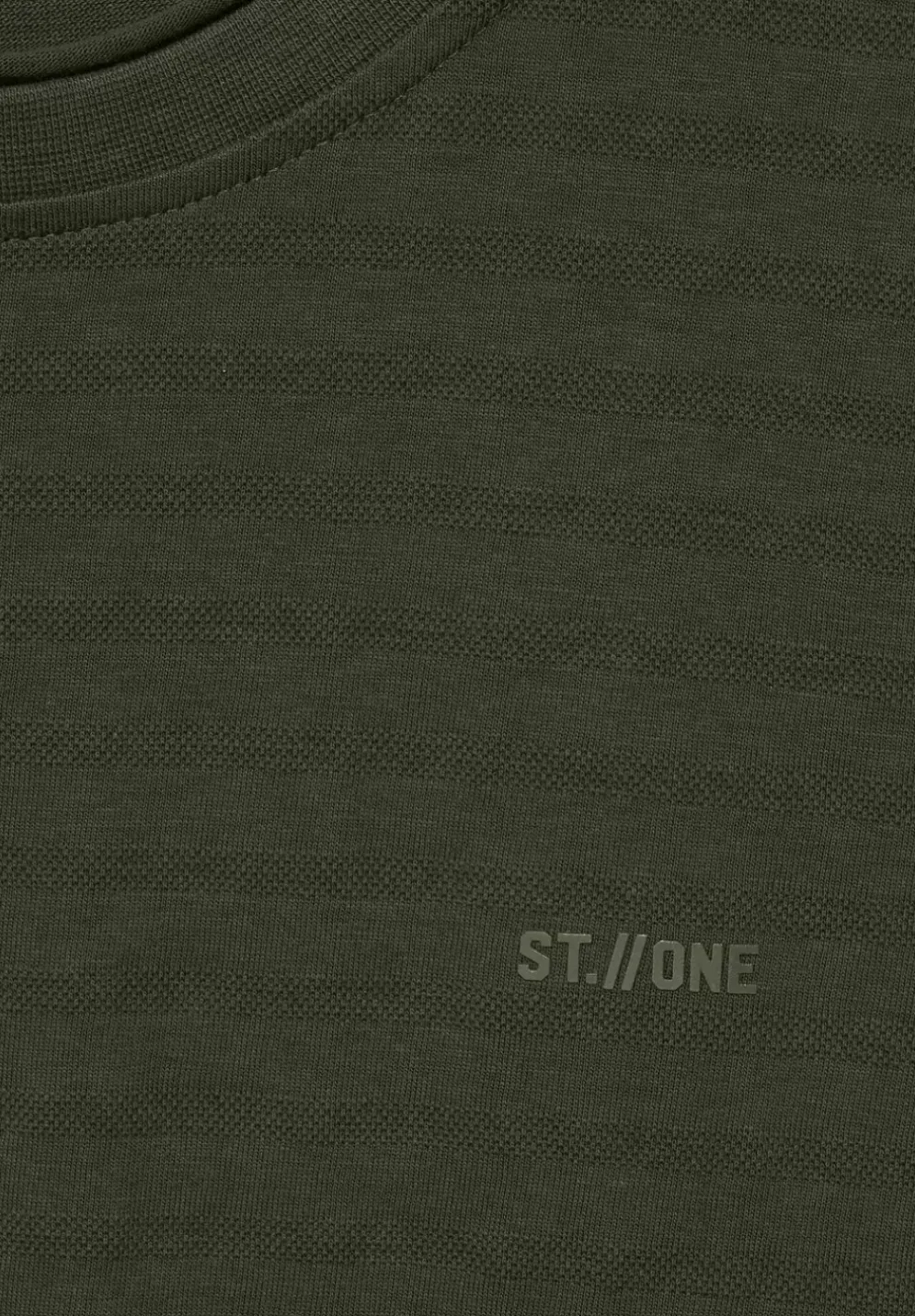 Shirt Mit Struktur Streifen