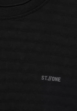 Shirt Mit Struktur Streifen