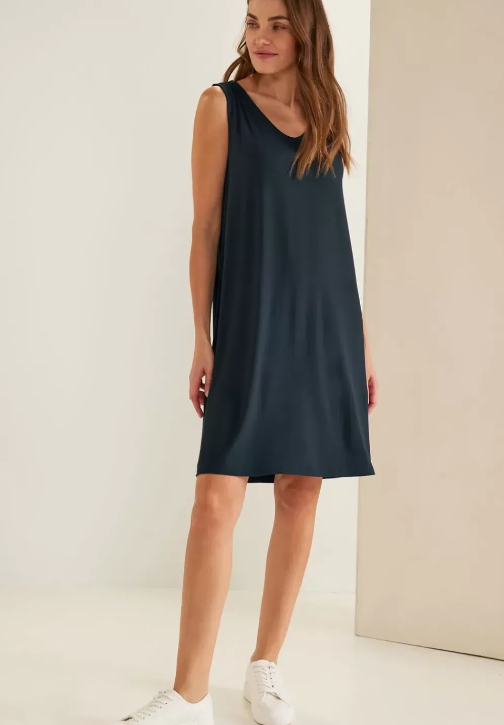 Shirtkleid In Unifarbe