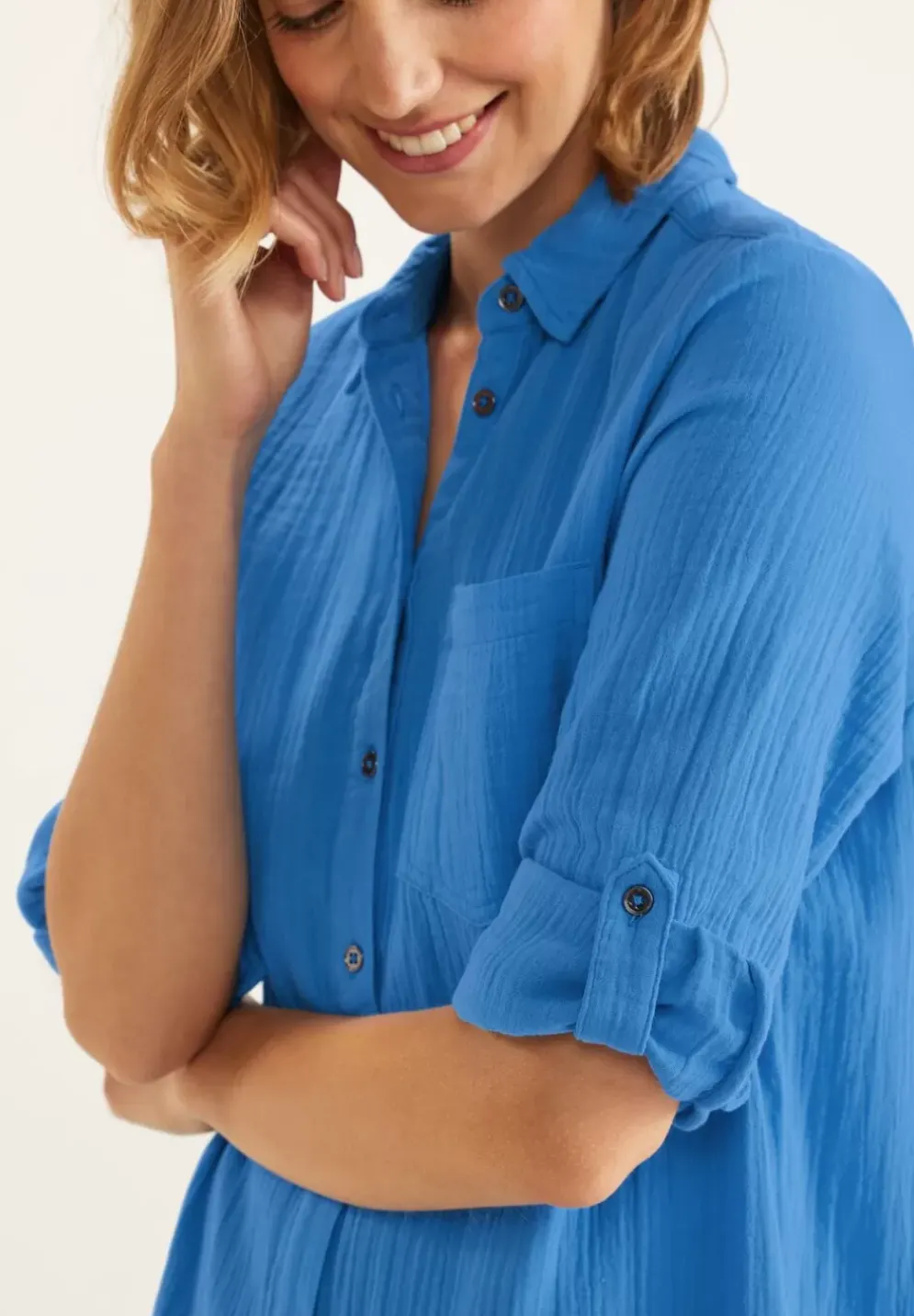Shirtkleid Mit Knopfleiste