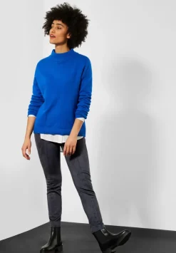 Skinny Fit Velours Hose