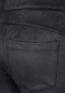 Skinny Fit Velours Hose