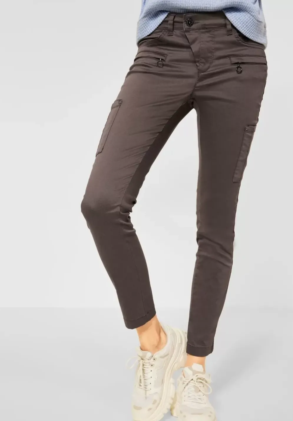 Slim Fit Cargo Hose Mit Zipp
