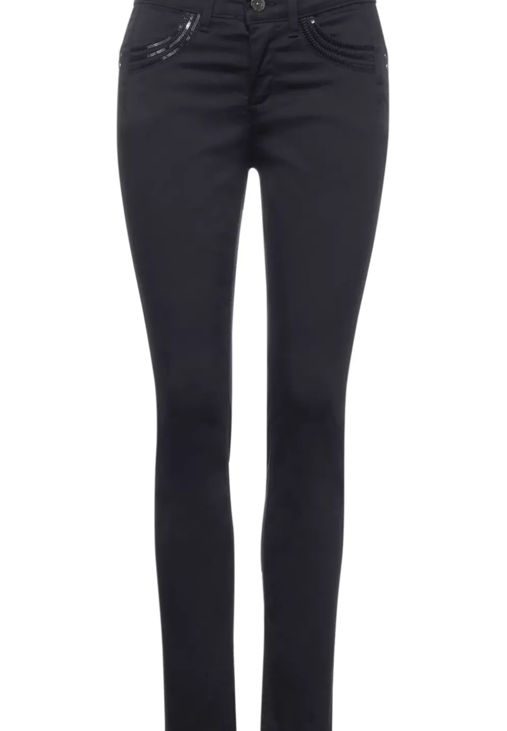 Slim Fit Hose Mit Pailetten