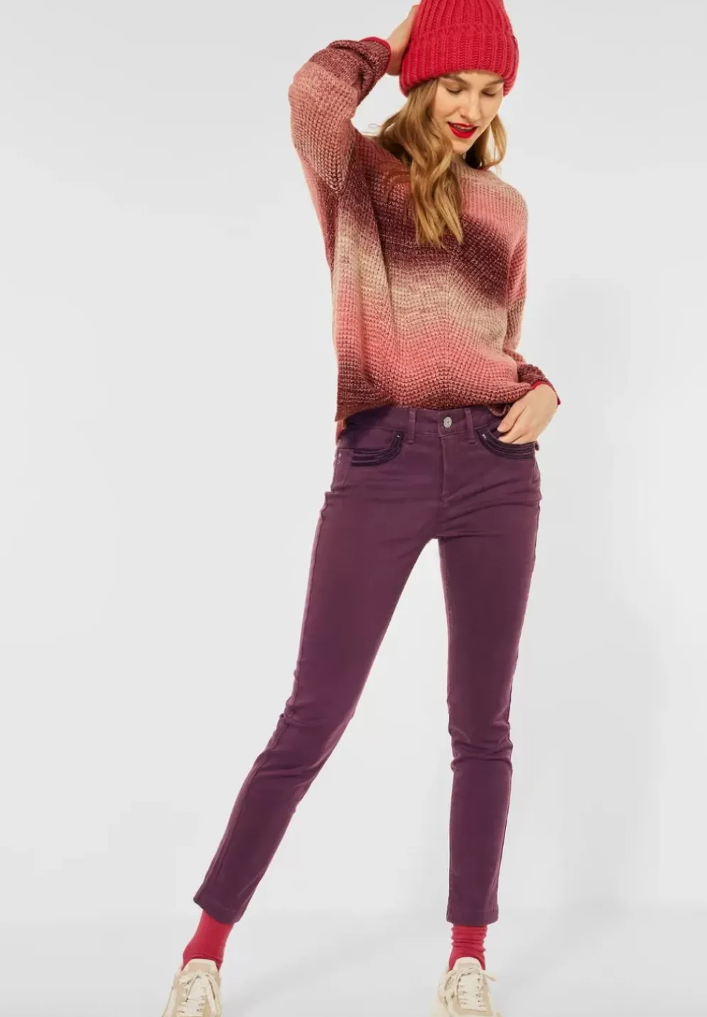 Slim Fit Hose Mit Pailetten