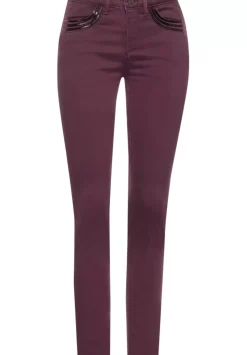 Slim Fit Hose Mit Pailetten
