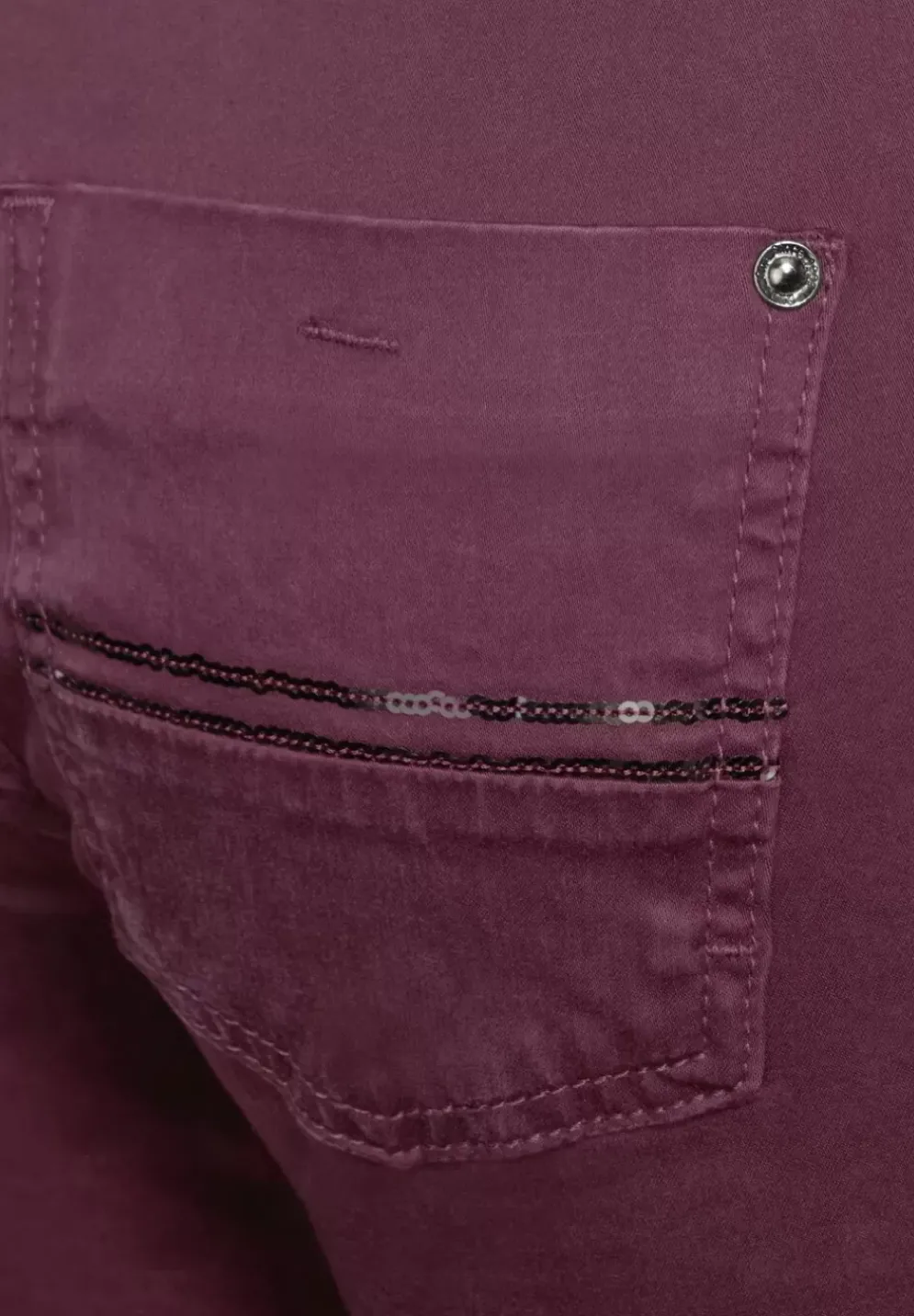 Slim Fit Hose Mit Pailetten