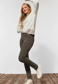 Slim Fit Hose Mit Print