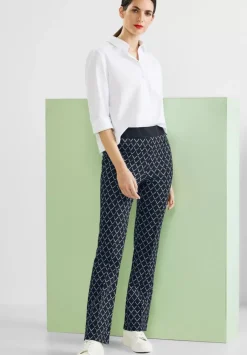 Slim Fit Hose Mit Print